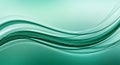 Flowing Teal and Green Abstract Waves on a Gradient Background curves lines Royalty Free Stock Photo