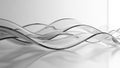 Flowing Transparent Waves with Subtle Reflections on a Light Gray Background abstract Royalty Free Stock Photo