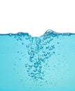 Flowing water with bubbles Royalty Free Stock Photo