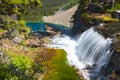 Flowing Water Cascading Waterfall Blue Mountain Lake Canadian Rockies Banff National Park