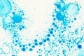 Flowing water with gradient blue bubbles Royalty Free Stock Photo