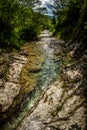 Flowing water at little creek Royalty Free Stock Photo
