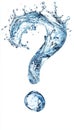 Flowing Water Question Mark Symbolizing Flexibility and Idea Generation Royalty Free Stock Photo