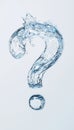 Flowing Water Question Mark Symbolizing Flexibility and Idea Generation Royalty Free Stock Photo
