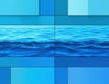Flowing water reimagined as a series of rectangular color blocks. Royalty Free Stock Photo