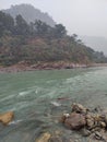 Flowing water, River Ganges at Rishikesh Royalty Free Stock Photo