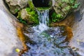 Flowing water spring pipe