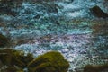 Flowing water through the stones in the valley of Kamniska Bistrica, Slovenia