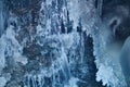 Flowing water under a melting glacier Royalty Free Stock Photo