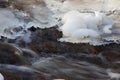 Flowing water under melting ice, concept of global warming in iceland Royalty Free Stock Photo