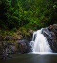 Flowing waterfall at Crystal Cascades in Cairns, Australia Royalty Free Stock Photo