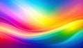 Flowing waves of bright rainbow colors creating a luminous abstract background with smooth light streaks Royalty Free Stock Photo
