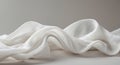 Flowing white fabric texture studio image. Royalty Free Stock Photo