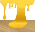 Flowing yellow honey