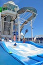 Flowrider Surf Simulator and Waterslides on sports deck, Royal Caribbean