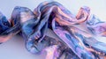 A flowy scarf with a marbled pattern mirroring the unpredictable and everchanging nature of subatomic particles