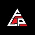 FLP triangle letter logo design with triangle shape. FLP triangle logo design monogram. FLP triangle vector logo template with red Royalty Free Stock Photo