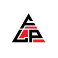 FLP triangle letter logo design with triangle shape. FLP triangle logo design monogram. FLP triangle vector logo template with red Royalty Free Stock Photo