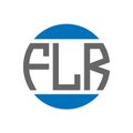 FLR letter logo design on white background. FLR creative initials circle logo concept. FLR letter design
