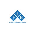 FLR letter logo design on WHITE background. FLR creative initials letter logo concept. FLR letter design.FLR letter logo design on Royalty Free Stock Photo