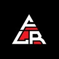 FLR triangle letter logo design with triangle shape. FLR triangle logo design monogram. FLR triangle vector logo template with red Royalty Free Stock Photo