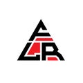 FLR triangle letter logo design with triangle shape. FLR triangle logo design monogram. FLR triangle vector logo template with red Royalty Free Stock Photo