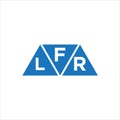FLR triangle shape logo design on white background. FLR creative initials letter logo concept.FLR triangle shape logo design on