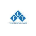 FLT letter logo design on WHITE background. FLT creative initials letter logo concept. FLT letter design.FLT letter logo design on Royalty Free Stock Photo