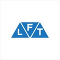 FLT triangle shape logo design on white background. FLT creative initials letter logo concept Royalty Free Stock Photo