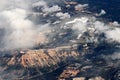 Flting over grand canyon mountains in arizona near flagstaff Royalty Free Stock Photo