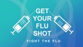 Flu awareness campaign banner. Design illustration