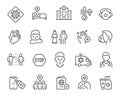 Flu and coronavirus icons set. Collection icons such as coronavirus infection, disease prevention, etc. Editable vector
