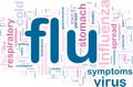 Flu influenza word cloud Royalty Free Stock Photo