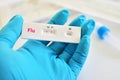 Flu positive test result Royalty Free Stock Photo
