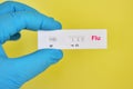 Flu positive test result Royalty Free Stock Photo