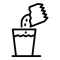 Flu powder icon, outline style