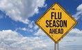 Flu season ahead metallic vintage sign Royalty Free Stock Photo