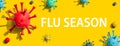 Flu Season theme with virus craft objects Royalty Free Stock Photo