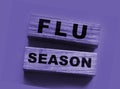 Flu Season words on wooden blocks. Mediicine healthcare concept Royalty Free Stock Photo