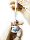 Flu shot. Vaccination against influenza. Flu vaccine injection.