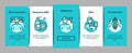 Flu Symptoms Medical Onboarding Elements Icons Set Vector Royalty Free Stock Photo