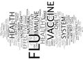 Flu Vaccine Hysteria Text Background Word Cloud Concept