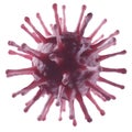 Flu virus isolated on white background. 3D rendered illustration Royalty Free Stock Photo