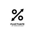 Fluctuate percentage graphic design template vector illustration Royalty Free Stock Photo