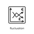 Fluctuation icon. Trendy modern flat linear vector Fluctuation i