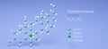 fludrocortisone molecule, molecular structures, adrenals, 3d model, Structural Chemical Formula and Atoms with Color Coding