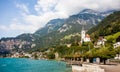 Fluelen village and the harbor of Lake Lucerne, Switzerland Royalty Free Stock Photo