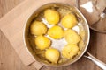 Fluf up patatoes Royalty Free Stock Photo