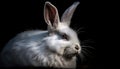 Fluffy baby rabbit sitting in nature softness generated by AI Royalty Free Stock Photo