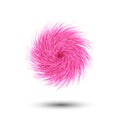 Fluffy ball rolling. Cartoon plant tumbleweeds.